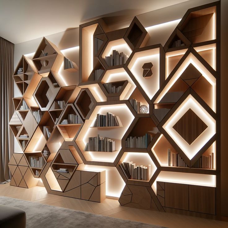 Luxe boekenkast op maat van Glowflush